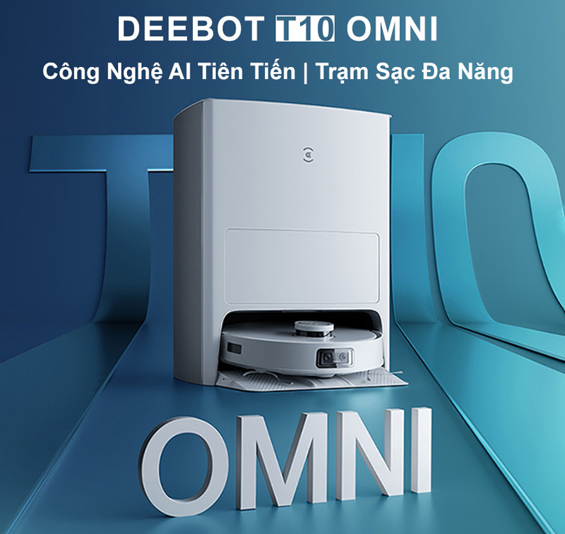 Robot hút bụi lau nhà Ecovacs T10 OMNI - Hàng chính hãng