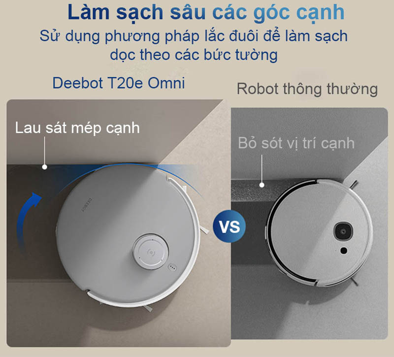 Robot hút bụi lau nhà Ecovacs Deebot T20E - Hàng chính hãng