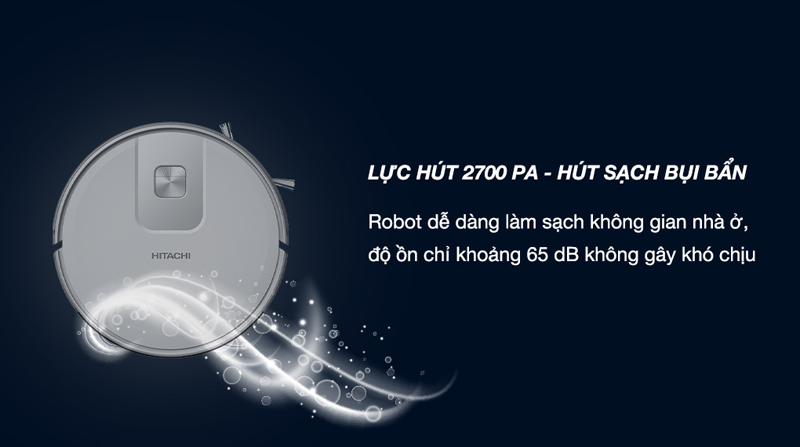 Lực hút cực mạnh lên tới 2700PA, giúp hút sạch các loại rác thải như bụi mịn, tóc, lông, kim loại nhỏ