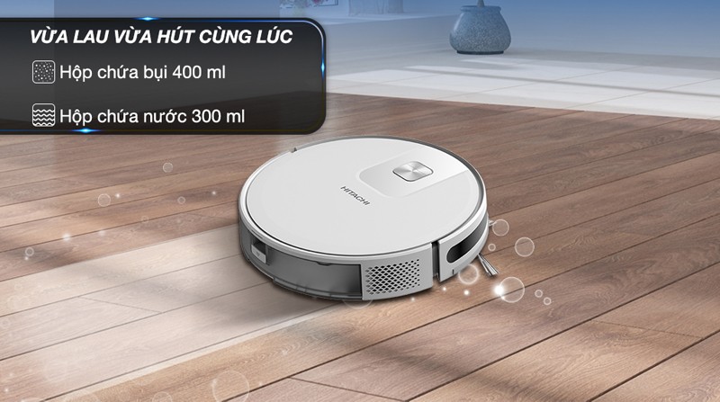 Dung tích hộp chứa bụi là 400 ml,nước 300ml giúp chứa được nhiều bụi bẩn hơn trong một lần dọn dẹp