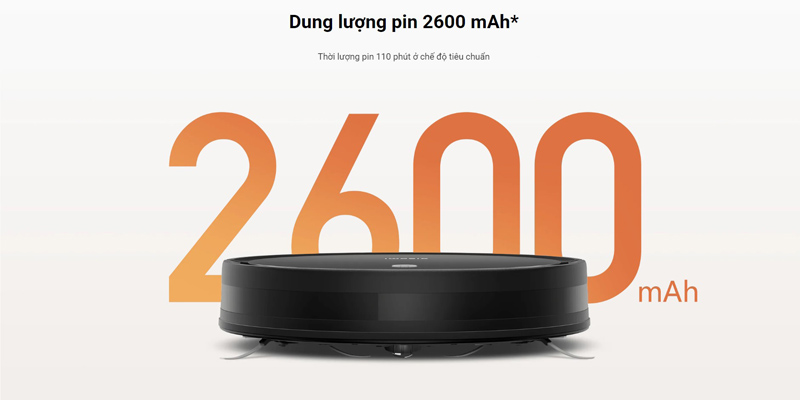 Robot hút bụi lau nhà Xiaomi Vacuum E5 BLACK - Hàng chính hãng
