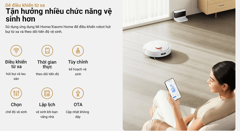Robot hút bụi Xiaomi Vacuum S20-EU (BHR8629EU) - Hàng chính hãng