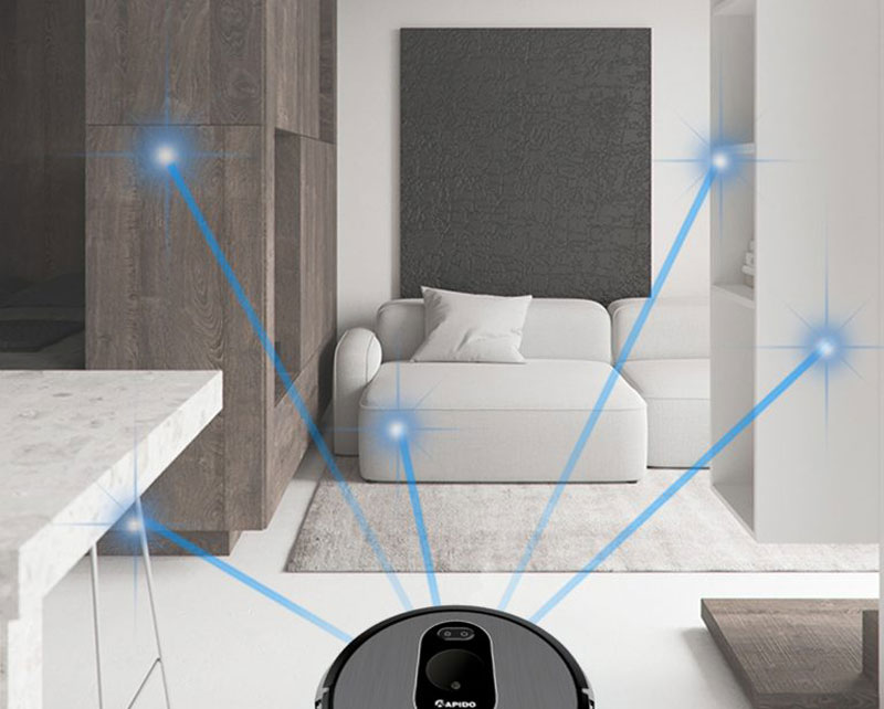 Robot hút bụi và lau nhà Rapido R6S - Hàng chính hãng