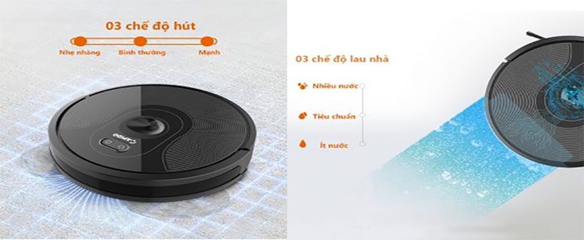 Robot hút bụi và lau nhà Rapido RR6 - Hàng chính hãng