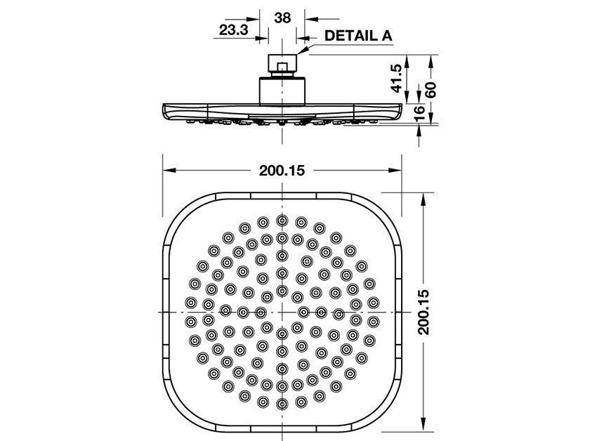 Sen đầu Hafele InnoSquare 485.60.309 - Hàng chính hãng