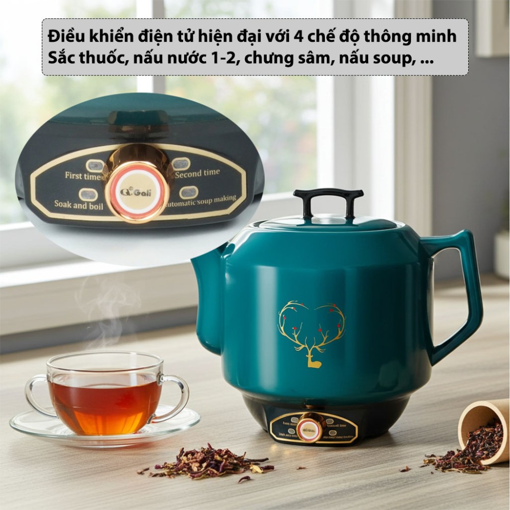 Ấm sắc thuốc đa năng Gali GL-1860G - Hàng chính hãng