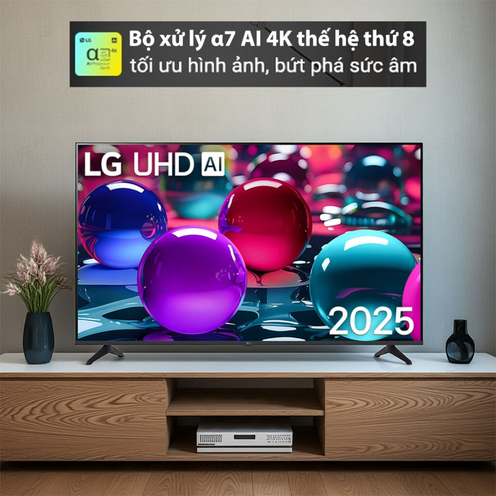 Smart TV UHD AI 4K 43 inch LG 43UA7350PSB bộ xử lý hiện đại