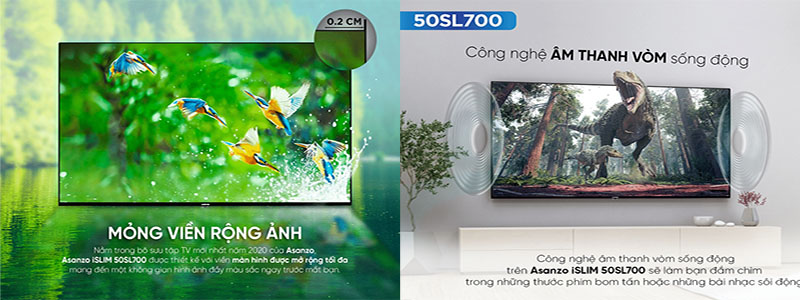 Smart Tivi Asanzo 4K 50 inch 50SL700