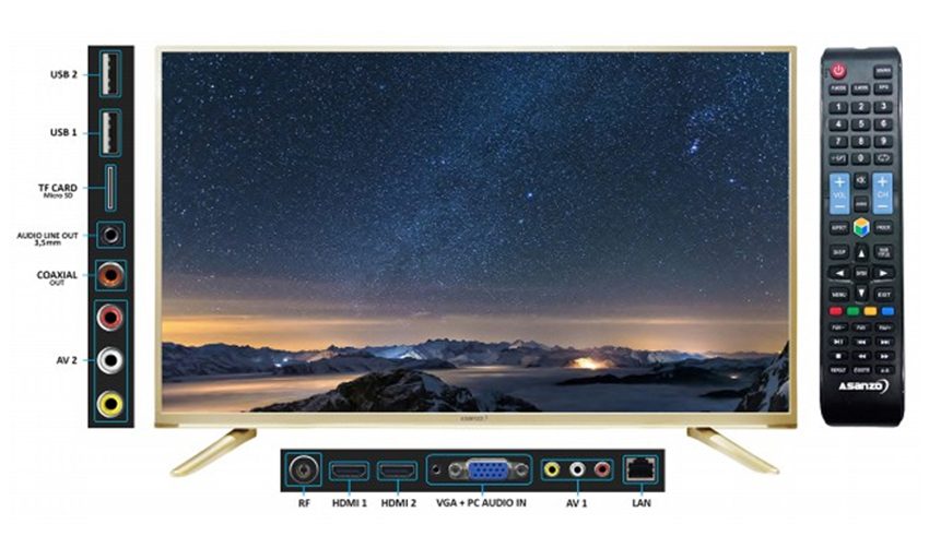 Chi tiết của smart Tivi Asanzo 40E800