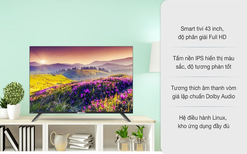 Smart Tivi Casper 43 inch 43FX6200 - Hàng chính hãng