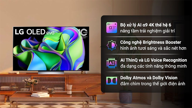 Smart Tivi OLED LG 4K 65 inch OLED65C3PSA - Hàng chính hãng