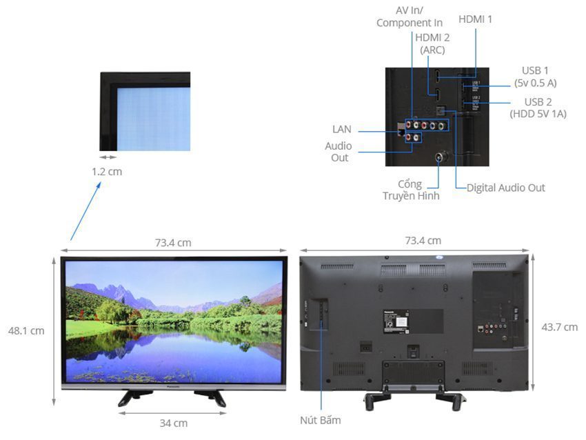 Chi tiết của smart Tivi Panasonic TH-32DS500V
