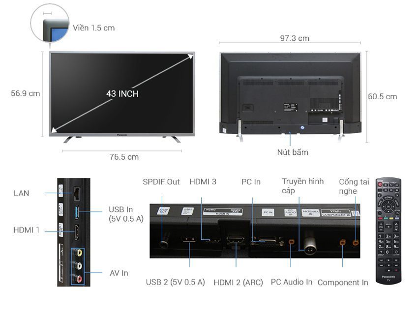 Cấu hình smart Tivi Panasonic TH-43DX400V