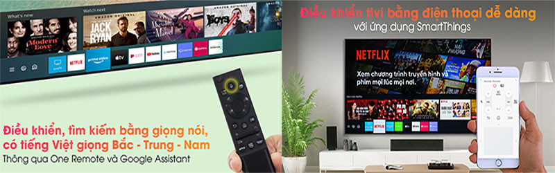 Điều khiển của Smart Tivi QLED 4K 65 inch Samsung QA65Q65AAKXXV