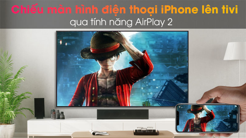 Tính năng AirPlay 2 của Smart Tivi QLED 4K 65 inch Samsung QA65Q65AAKXXV