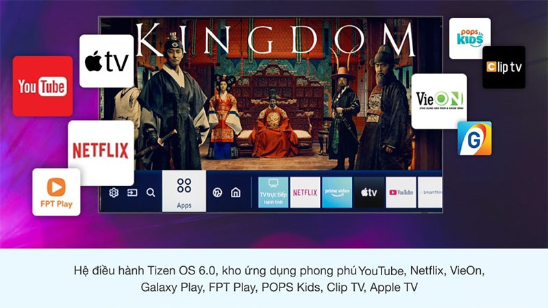 Hệ điều hành của Smart Tivi QLED 4K 65 inch Samsung QA65Q65AAKXXV