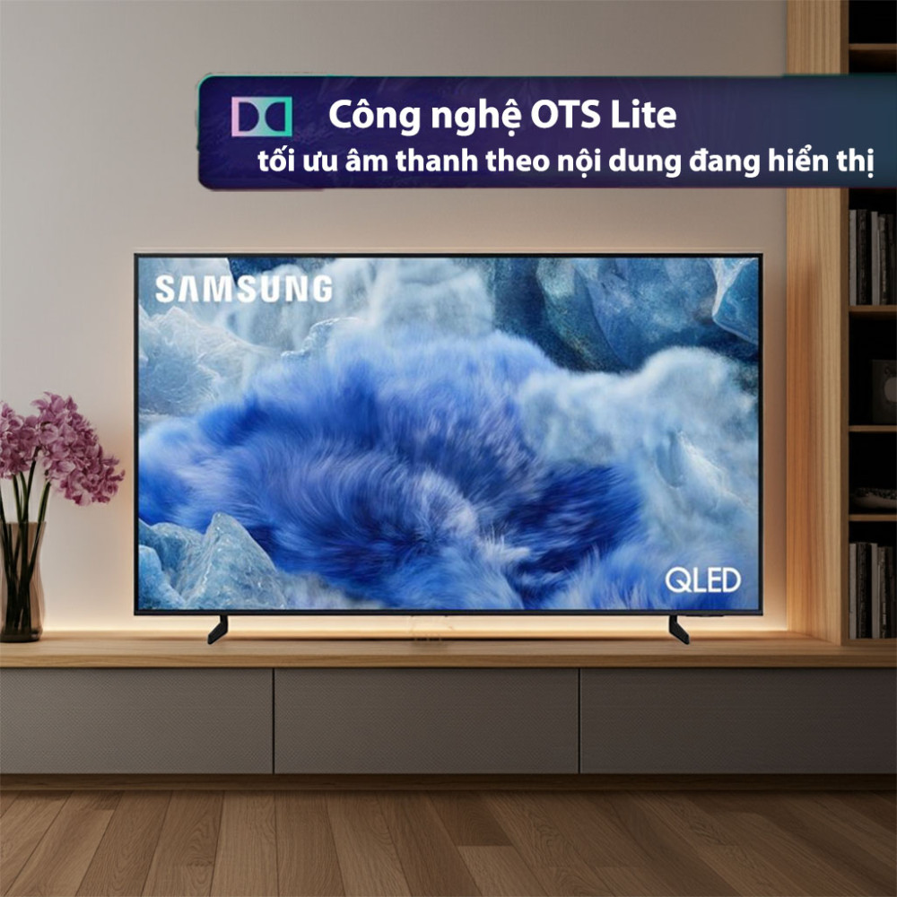 Smart Tivi QLED Samsung AI 4K 75 inch QA75Q8FA với công nghệ âm thanh hiện đại