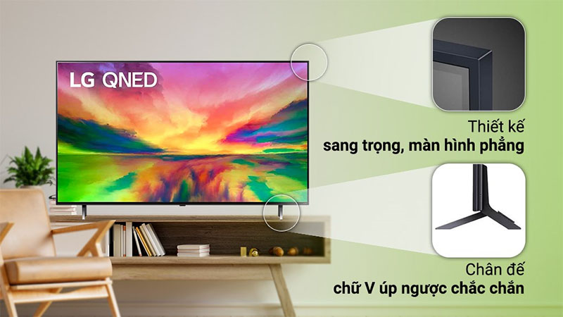 Thiết kế của Smart Tivi QNED LG 4K 50 inch 50QNED80SRA