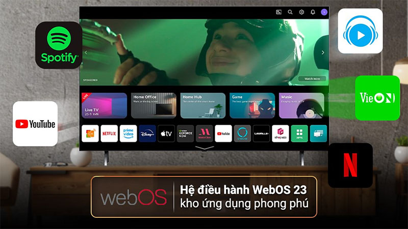 Smart Tivi QNED LG 4K 65 inch 65QNED75SRA - Hàng chính hãng