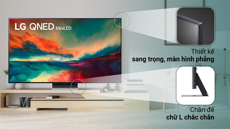Thiết kế của Smart Tivi QNED LG 4K 65 inch 65QNED86SRA 