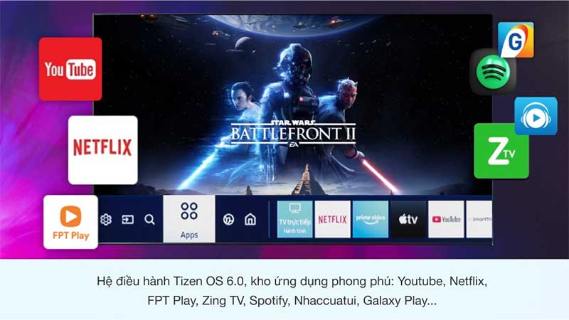 Smart Tivi Samsung 4K 55 inch UA55AU7700 - Hàng chính hãng