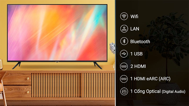 Smart Tivi Samsung 4K 65 inch UA65AU7002 - Hàng chính hãng