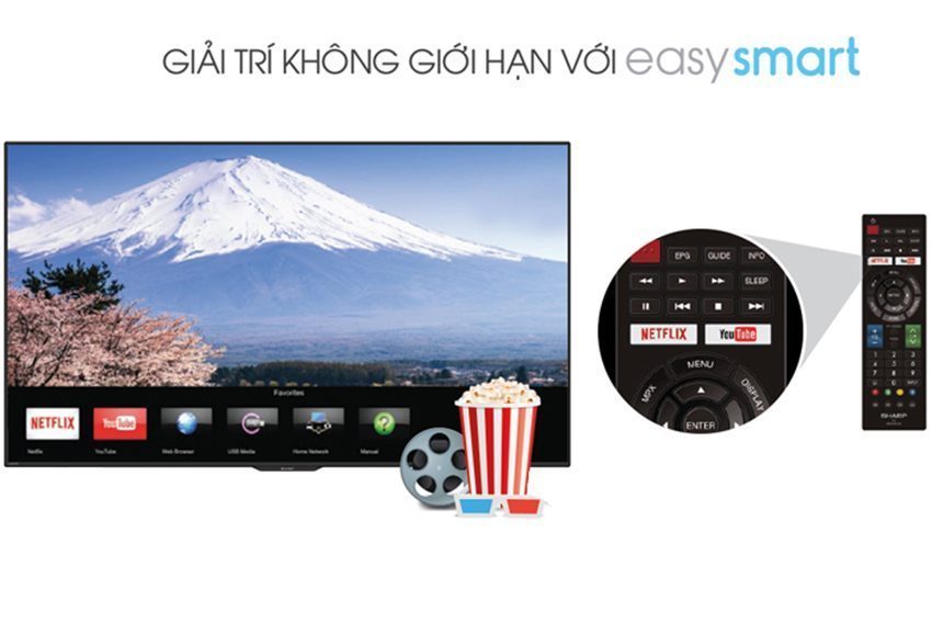 Tính năng của smart Tivi Sharp LC-40SA5500X