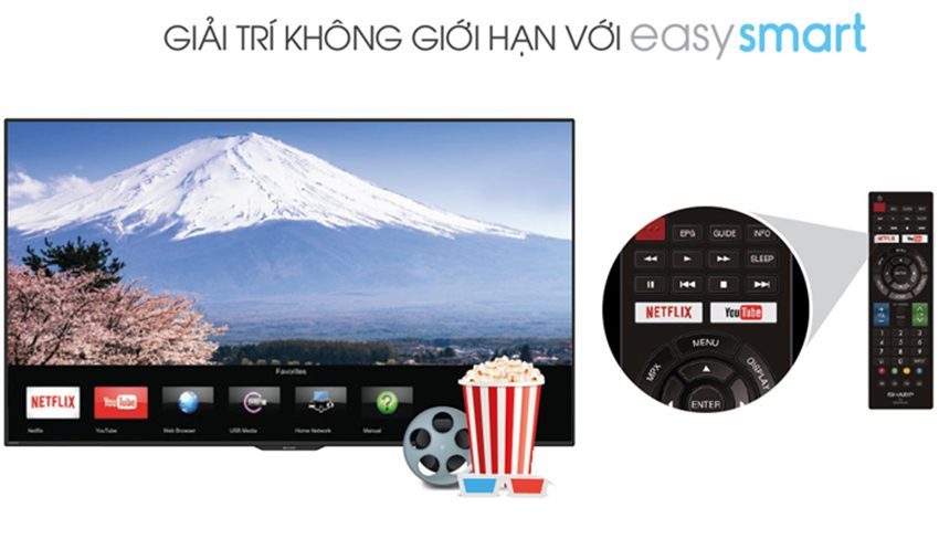 Tính năng của smart Tivi Sharp LC-60UA6500X