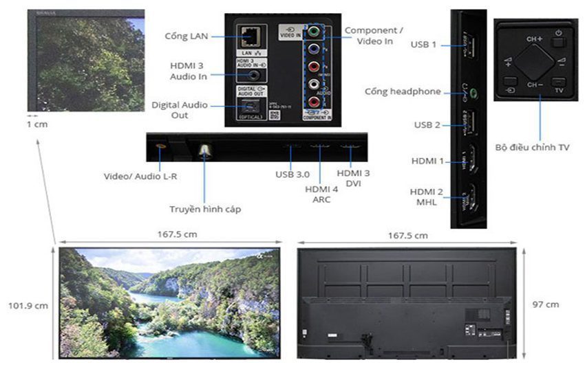 Smart Tivi Sony KD-75X8500E - Hàng chính hãng