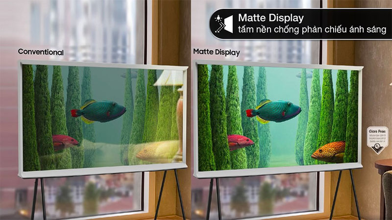 Smart Tivi kiểu chữ I có chân The Serif QLED Samsung 4K 55 inch QA55LS01BA - Hàng chính hãng