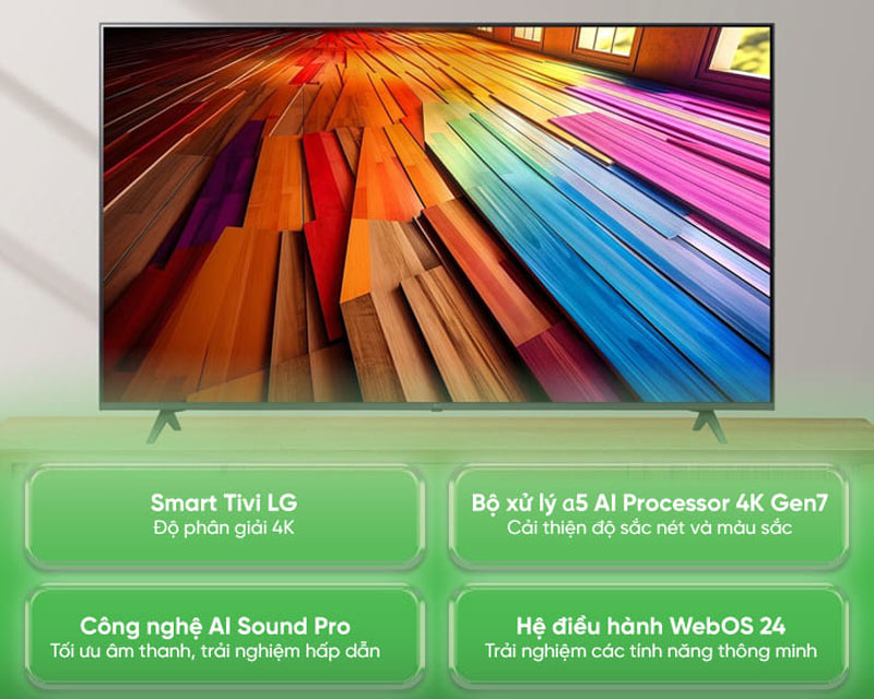 Smart tivi LG 4K 75 inch 75UT8050PSB - Hàng chính hãng