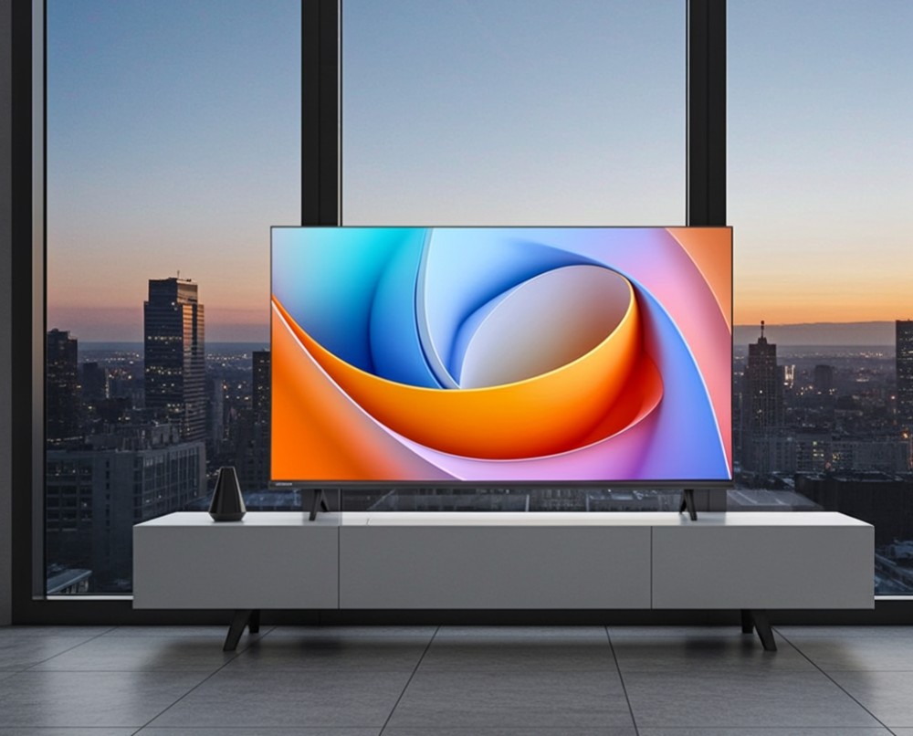 Chân đế chữ V chắc chắn, giúp tivi đứng vững