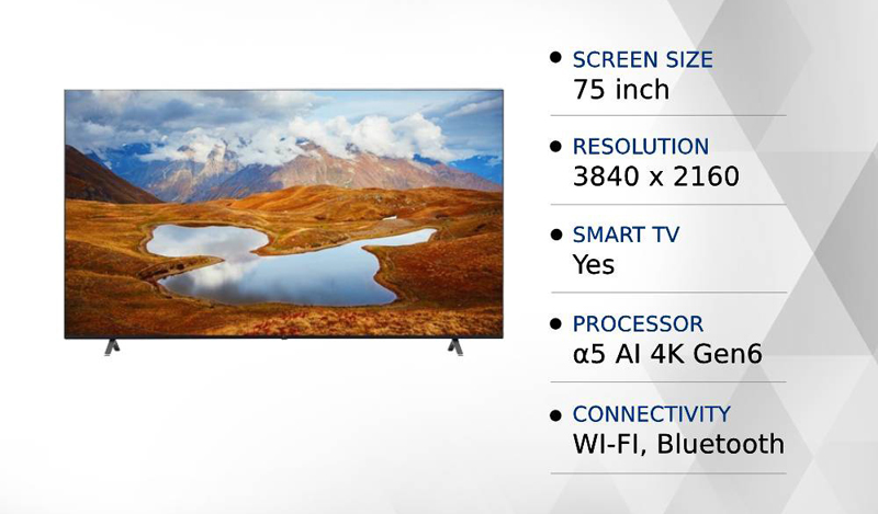 Smart tivi LG 4K 75 inch 75UQ801C - Hàng chính hãng