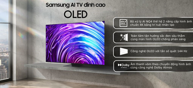 Smart tivi Oled Samsung 4K 65 inch QA65S95DA - Hàng chính hãng