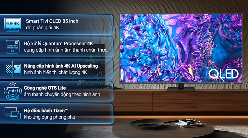 Smart Tivi Qled Samsung 4K 85 inch QA85Q70DA - Hàng chính hãng