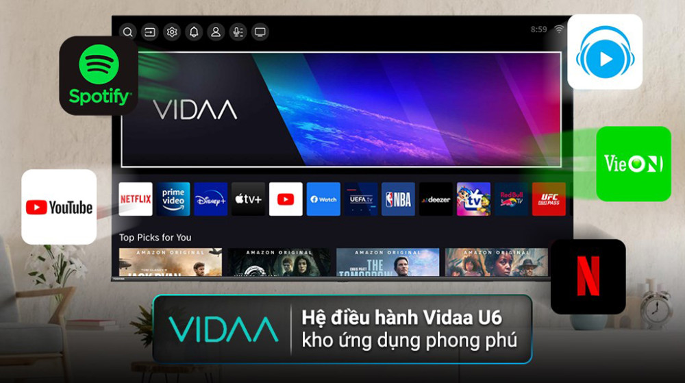 Smart tivi Toshiba AI 4K 55 inch 55E330MP - Hàng chính hãng