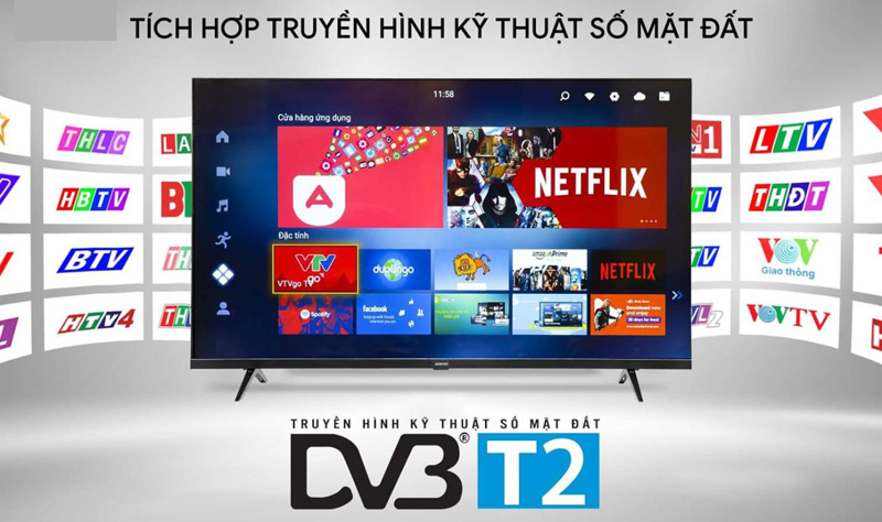 Sản phẩm tivi này được tích hợp sẵn bộ thu truyền hình số mặt đất.