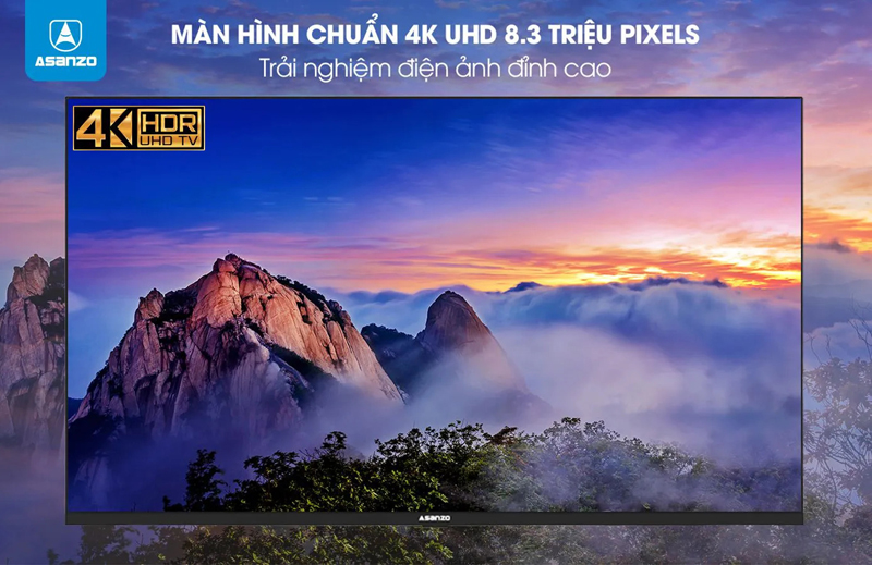Màn hình 55 inch sở hữu độ phân giải UHD 3840*2160p đáp ứng nhu cầu giải trí 