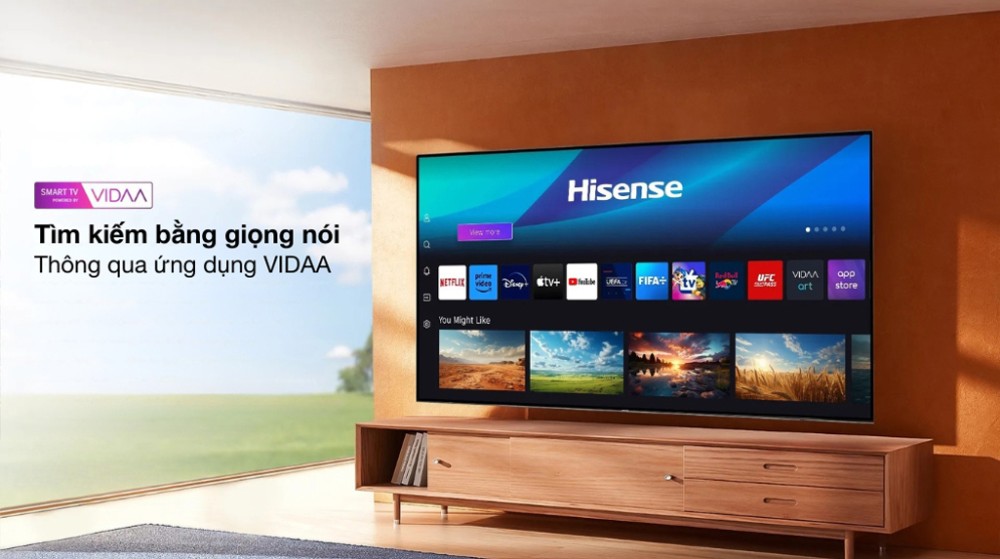 Tìm kiếm bằng giọng nói thông qua ứng dụng VIDAA