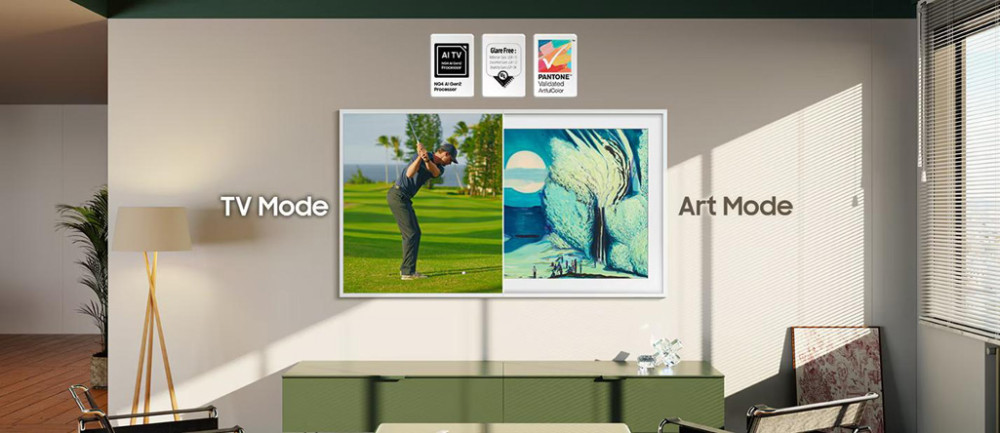 Smart tivi khung tranh the frame qled Samsung AI 4K 55 inch QA55LS03F - Hàng chính hãng