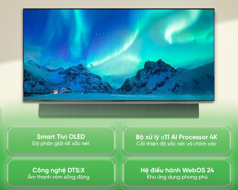 Smart tivi oled LG 4K 65 inch 65G4PSA - Hàng chính hãng
