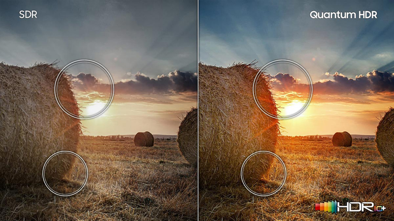 Công nghệ lượng tử Quantum HDR giúp mở rộng dải tương phản, tái hiện từng sắc thái điện ảnh