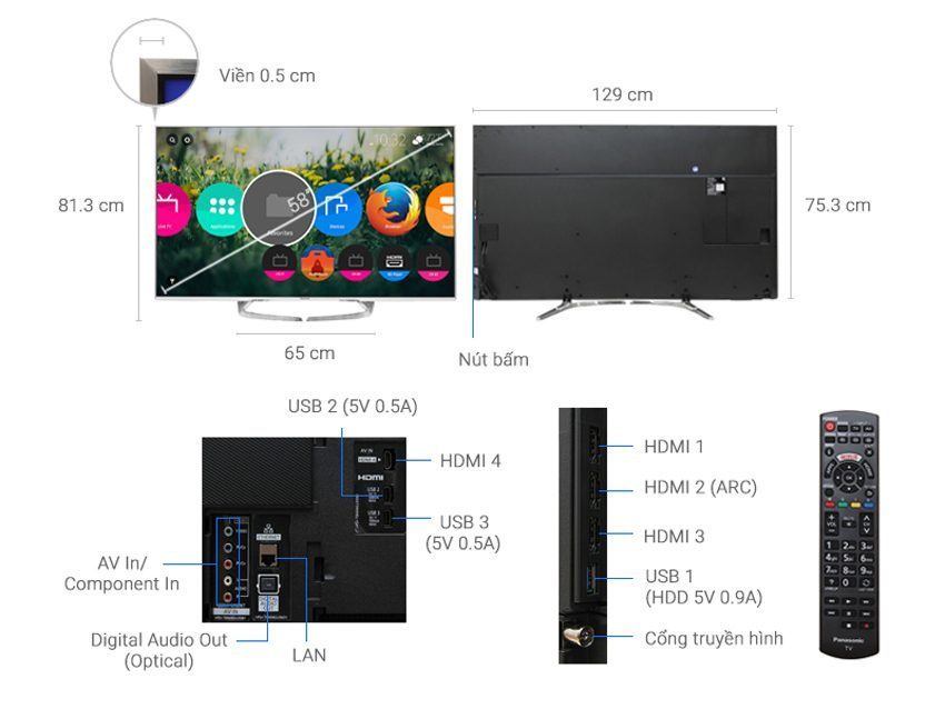 Smart Tivi Panasonic TH-58DX700V - Hàng chính hãng