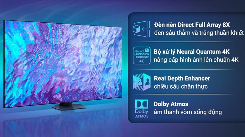 Smart tivi qled Samsung 4K 85 inch QA85Q80D - Hàng chính hãng
