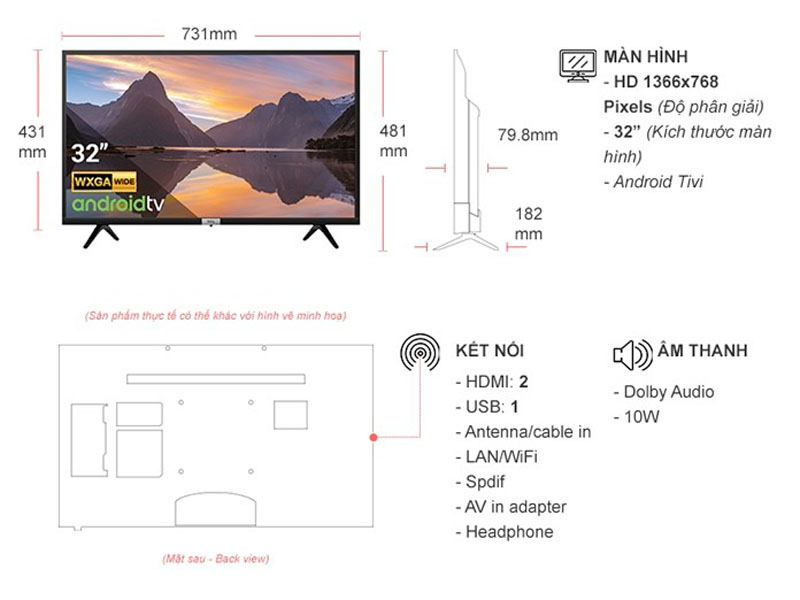 Smart Tivi TCL 32 inch 32S5200 - Hàng chính hãng