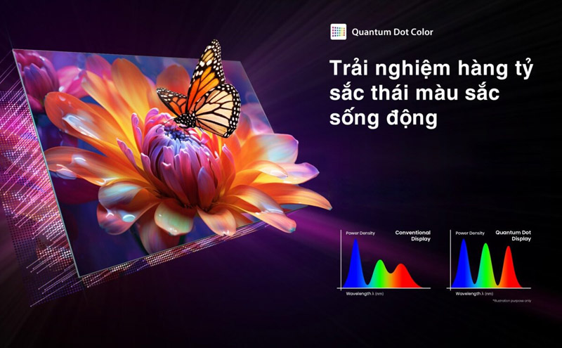 Quantum Dot Color mang đến hình ảnh sắc nét
