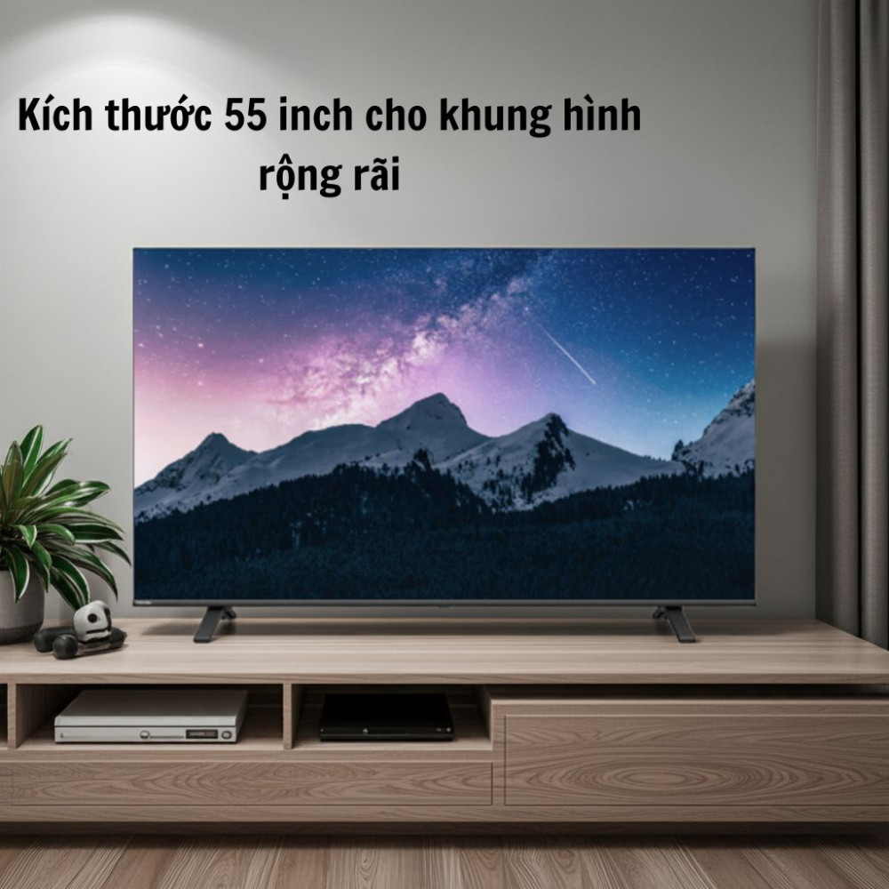 Smart tivi Toshiba AI 4K 55 inch 55E330MP - Hàng chính hãng