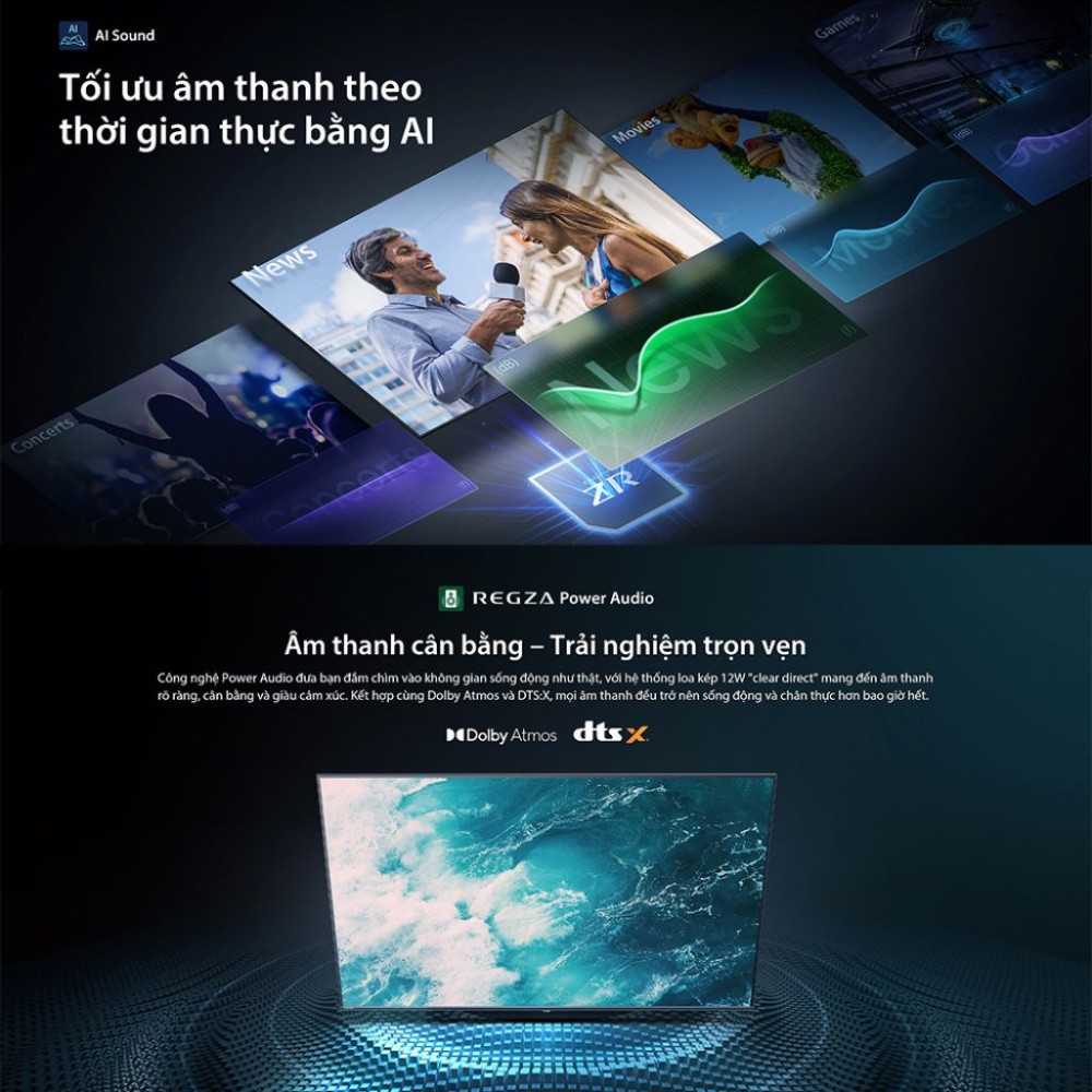 Smart Tivi Toshiba AI 4K 43 inch 43C350RP - Hàng chính hãng