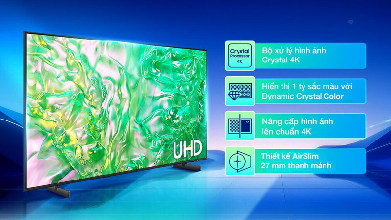 Smart tivi Samsung UHD 4K 85 inch 85DU8000 - Hàng chính hãng