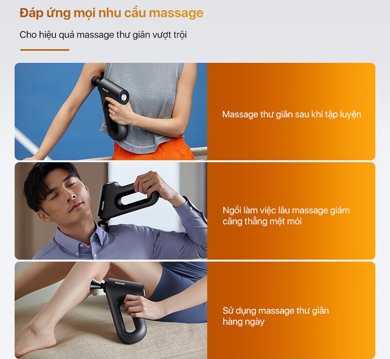 Súng massage cầm tay Philips PPM3202G - Hàng chính hãng
